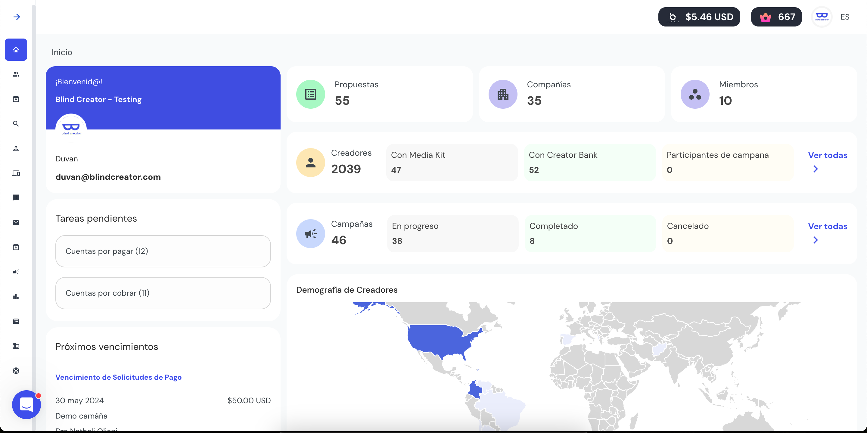 screenshot of Blind Creator